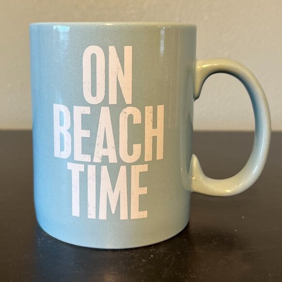Pottery by Kathy Other - Pottery by Kathy ON BEACH TIME Oversized Ceramic Mug ~ Vacation ~ Coast
